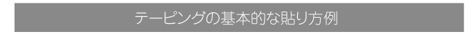 テーピングの基本的な貼り方例